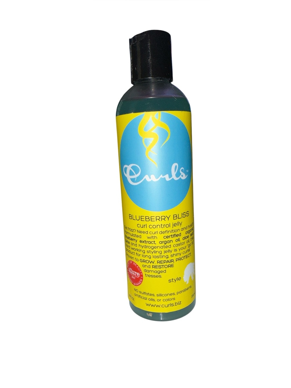 Curls Blueberry Bliss Curl Control Jelly - Yellow & Blue Bottle, 8 ounces